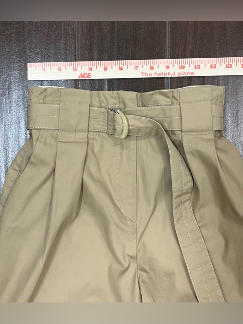 Sandro Arthis High Rise Cotton Trouser Beige EU 36 - Picture 8 of 12